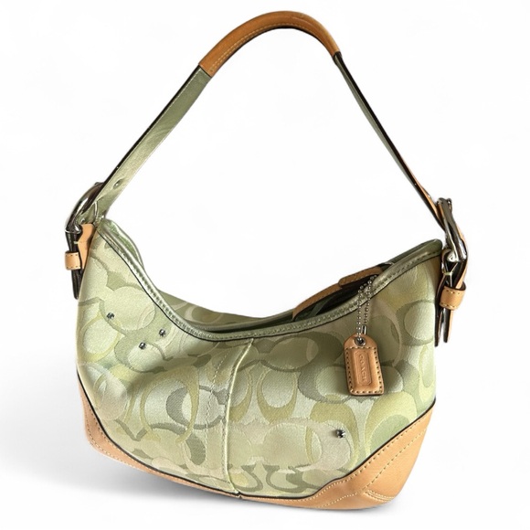 Coach 2004 Limited Edition Green Lady bug Soho Hobo Signature Optic Bag Rare - Picture 5 of 14